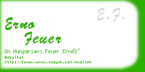 erno feuer business card